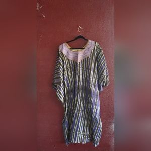 Raw Silk Gown Mumu Dress XXL